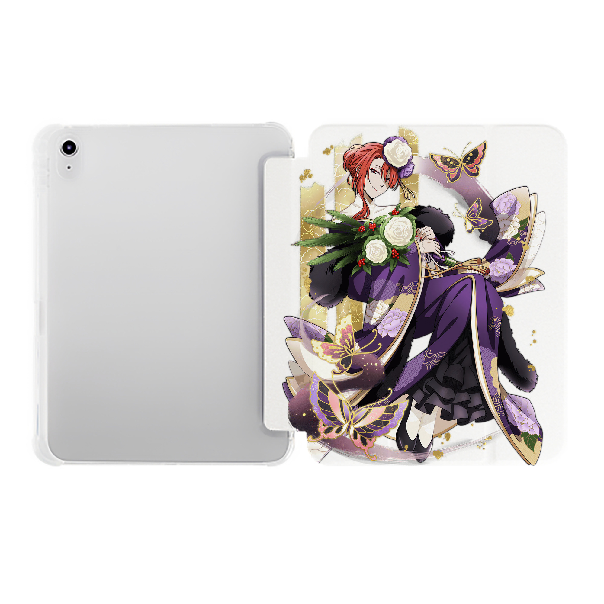 （画像用） 文豪ストレイドッグス Bungo Stray Dogs IPad ケース ペン収納付き 三つ折りスタンド PUレザー×シリコン 対応機種9.5/10.5/10.9インチ